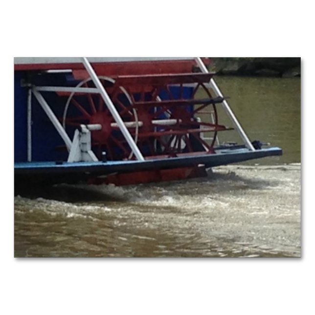 Paddle Wheel Boat Reading FlashCards für Erwachsen Tischnummer (Vorderseite)