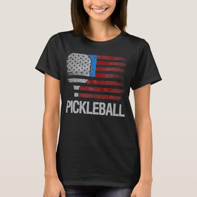 Paddleball-Paddleall-US-Flagge T-Shirt (Vorderseite)