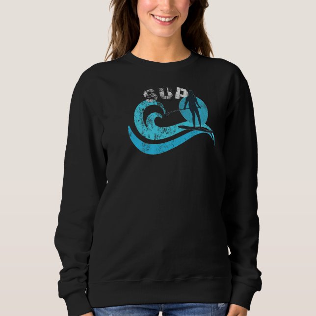 Paddleboard-Sattelpaddelfrauen Sweatshirt (Vorderseite)