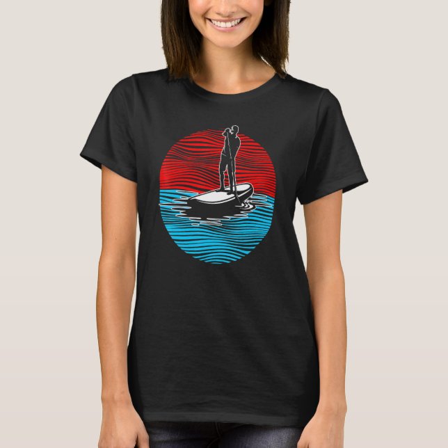 Paddleboarder-Planschwelle zum Aufstellen T-Shirt (Vorderseite)
