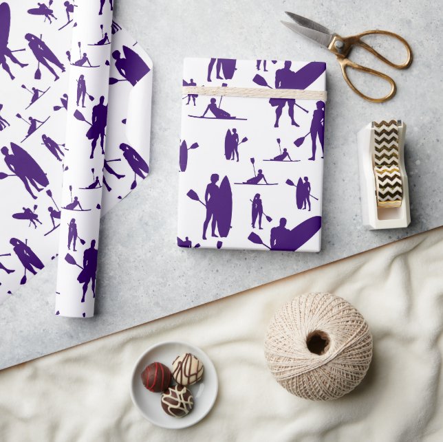Paddleboarding  geschenkpapier (Kunsthandwerk)