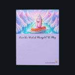 Paddleboarding Pastries Notizblock<br><div class="desc">Palais de Marigold St. May creates unique stationery for those that love all things cute, Kawaii, floral, and colorful. Note that the designs are created for the large notepad or stationery sheets. If you would like a different size notepad, stationery, or anything else, please contact me!</div>