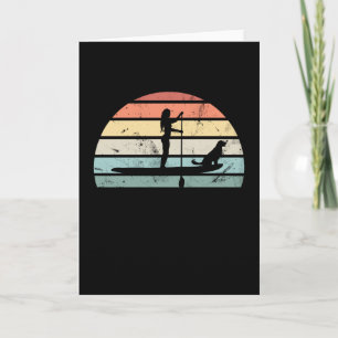 Paddleboarding Sunset-Geschenk für Frauen Karte