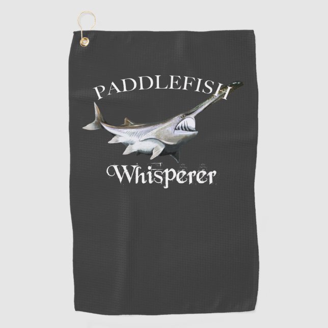 Paddlefish Whisperer Dark Fishing Handtuch (Vorderseite)