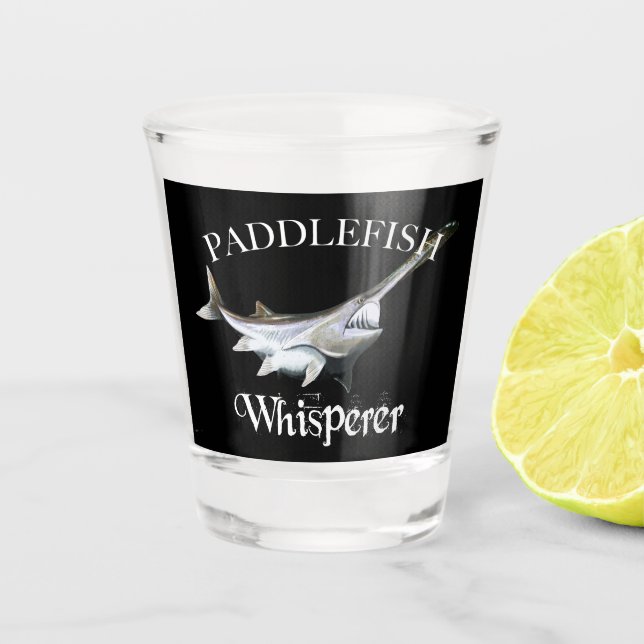 Paddlefish Whisperer Dark Schnapsglas (Vorderseite)