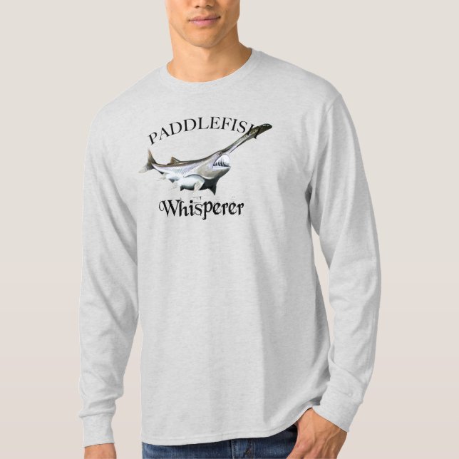 Paddlefish Whisperer Langschläfer T-Shirt (Vorderseite)
