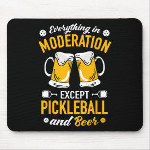 Paddlell Tennis - Dminton Beer Tasse Picklell and  Mousepad