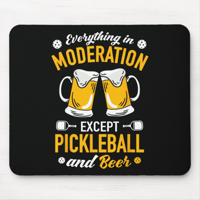 Paddlell Tennis - Dminton Beer Tasse Picklell and  Mousepad (Vorne)