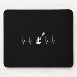 Paddler Ekg Herzschlag Paddelboot Liebhaber Kanufa Mousepad