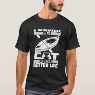 Paddler Katze Paddel Yak Paddeln T-Shirt