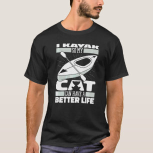 Paddler Katze Paddel Yak Paddeln T-Shirt