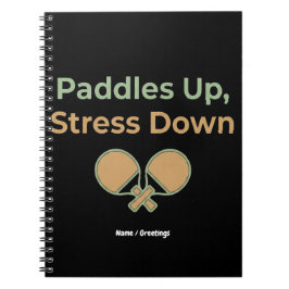  Paddles Up Stress Down Retro Sport Aesthetic Notizblock