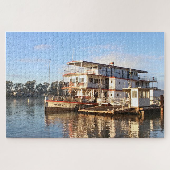 Paddlesteamer, früh morgens, Mannum Puzzle (Horizontal)