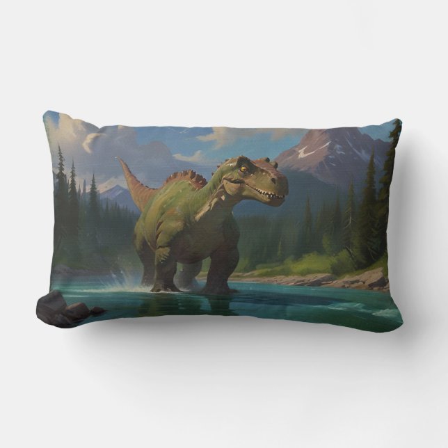 Paddling Brontosaurus & River Fun Lendenkissen (Vorderseite)