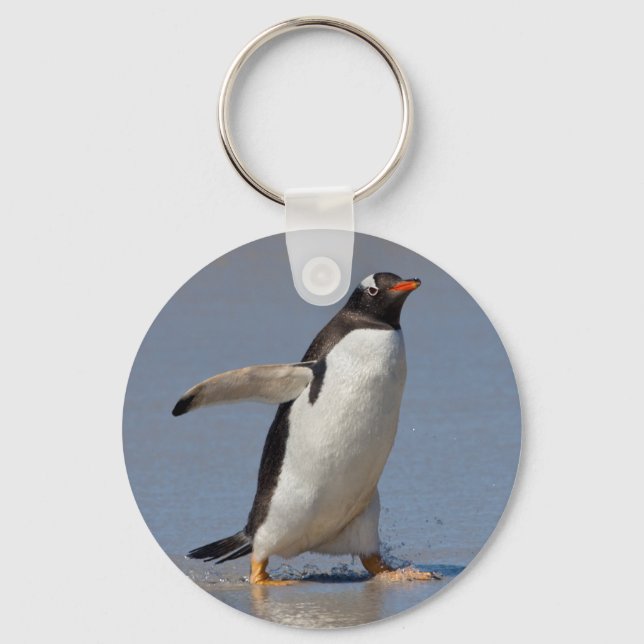 Paddling Gentoo Keyring Schlüsselanhänger (Vorderseite)
