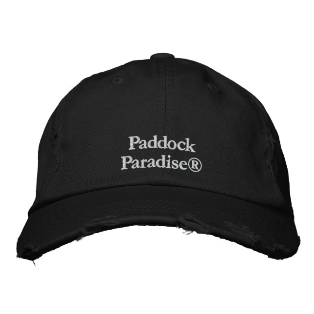 Paddock Paradise Personalisiert verstellbarer BLAC Bestickte Kappe (Vorderseite)
