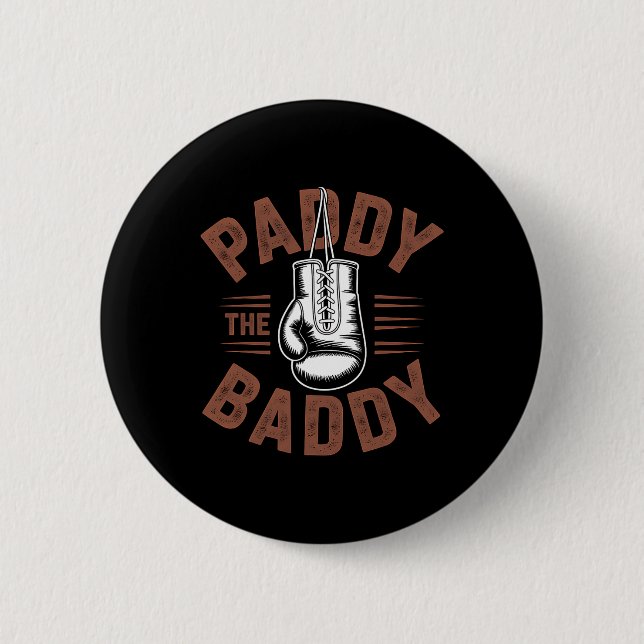 Paddy Baddy Irish Boxing Fan Geschenk Button (Vorderseite)