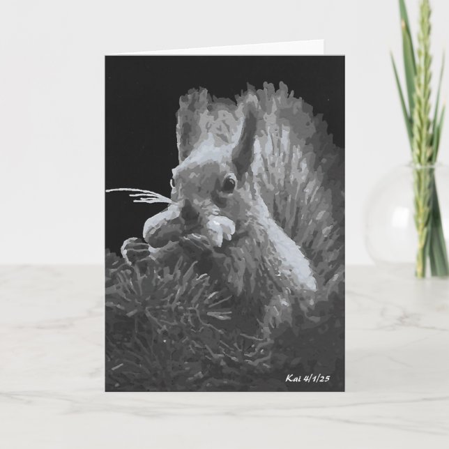 Paddy Cake, Eichhörnchenkarte Dankeskarte (Vorderseite)