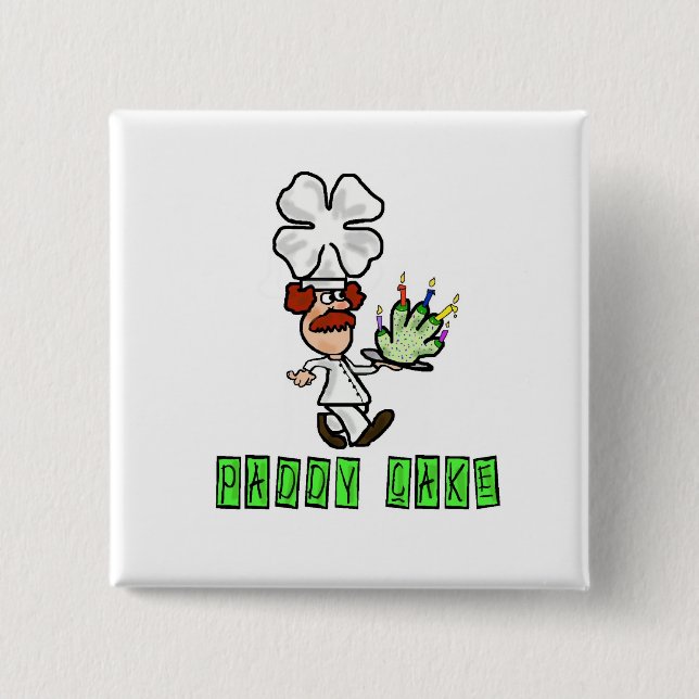 Paddy Cake St Patricks Day Buttons (Vorderseite)