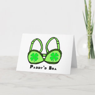 Paddy 'D Bra St. Patrick's Greeting Card Karte