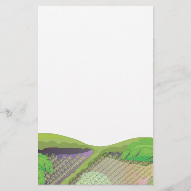 Paddy-Feld Briefpapier (Vorderseite)