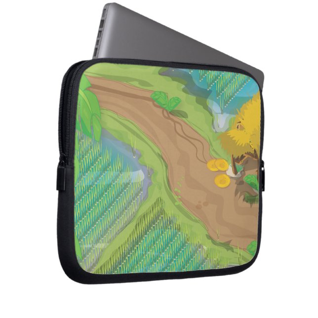 Paddy-Feld Laptopschutzhülle (Vorne Rechts)