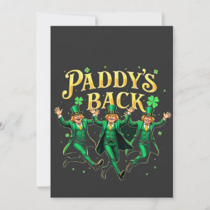 Paddy ist zurück Lustiger St. Patrick's Day Trump  Feiertagskarte