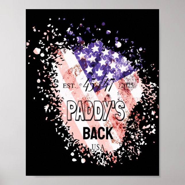 Paddy's Back Funny Trump1 Poster (Vorne)