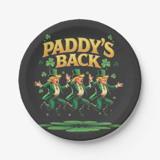 Paddy's Back Funny Trump St Patrick Day Leopard Pappteller