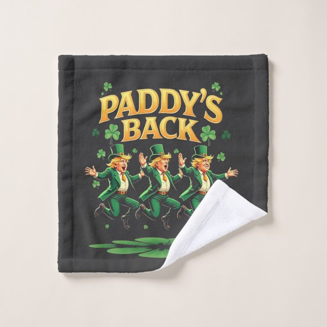 Paddy's Back Funny Trump St Patrick Day Leopard Waschlappen (Waschlappen)