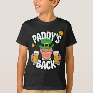 Paddy's Back Funny Trump St. Patrick's Day Shamroc T-Shirt