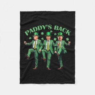 Paddy's Back St Patricks Day Funny Trump tanzt Fleecedecke
