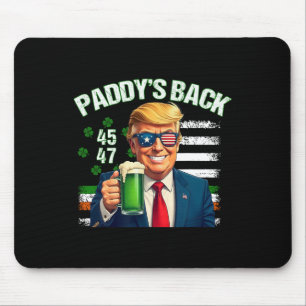 Paddy's Back Trump 45 47 Irish American Flag St Pa Mousepad
