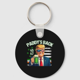 Paddy's Back Trump 45 47 Irish American Flag St Pa Schlüsselanhänger