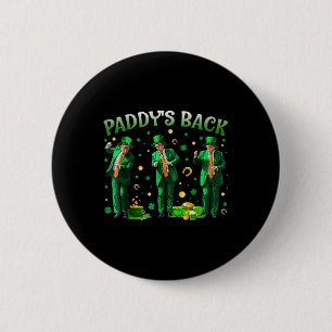 Paddys Back Trump St Patricks Day St Pattys Day Da Button