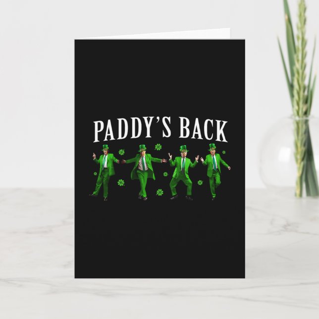Paddy's Ck Lustiger Trump St. Patrick's Day Irisch Karte (Vorderseite)
