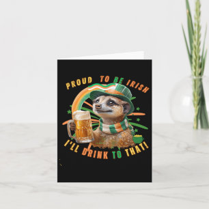 Paddy's Day ist stolz auf seinen irischen Aufklebe Karte