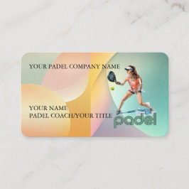 Padel Business Card - Vibrant Padel Style 3 Visitenkarte
