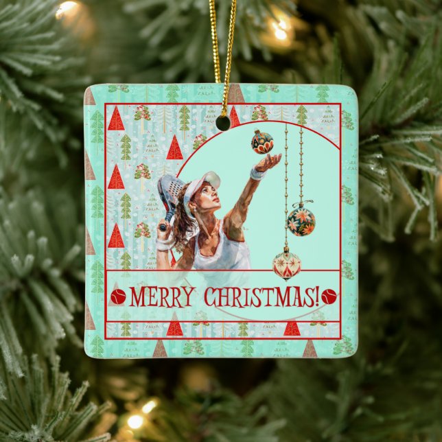 Padel Christmas Ornament – Padel Retro Christmas (Baum)