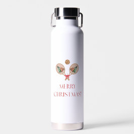 Padel Christmas Water Bottle - Festive Padel Motif Trinkflasche