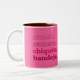 PADEL COFFEE MUG – WORD VIBES – CHERRY PINKS ZWEIFARBIGE TASSE