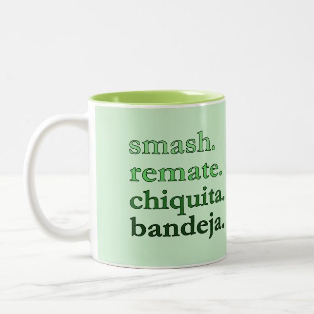 PADEL COFFEE MUG – WORD VIBES - MATCHA GREEN ZWEIFARBIGE TASSE (Links)