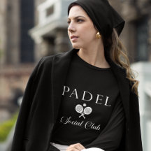 Padel Damen T-Shirt – Padel Social Club Schwarz