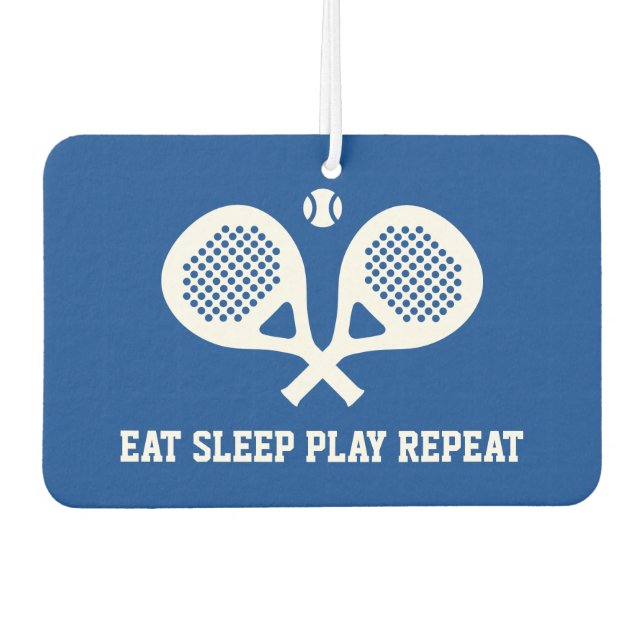 Padel Eat Sleep Play Wiederholung Auto Air Freshen Autolufterfrischer (Vorderseite)