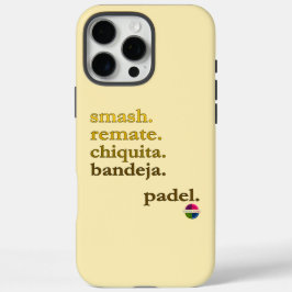 Padel-Handyhülle - Personalisiertes Wort Vibe Gelb iPhone 16 Pro Max Hülle