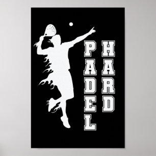 Padel Hard Tennis Sport und Ball Poster