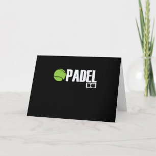 Padel Head Tennis Sport und Ball Karte