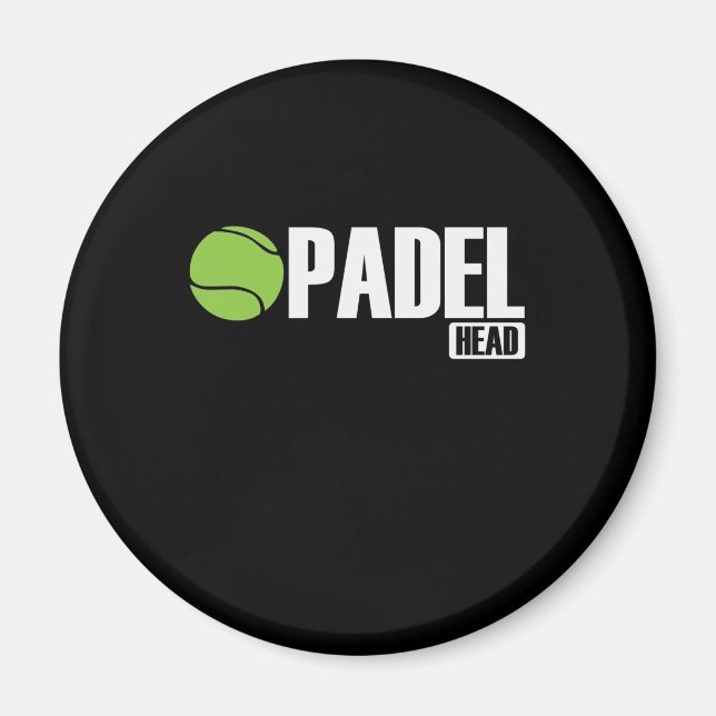Padel Head Tennis Sport und Ball Magnet (Vorne)