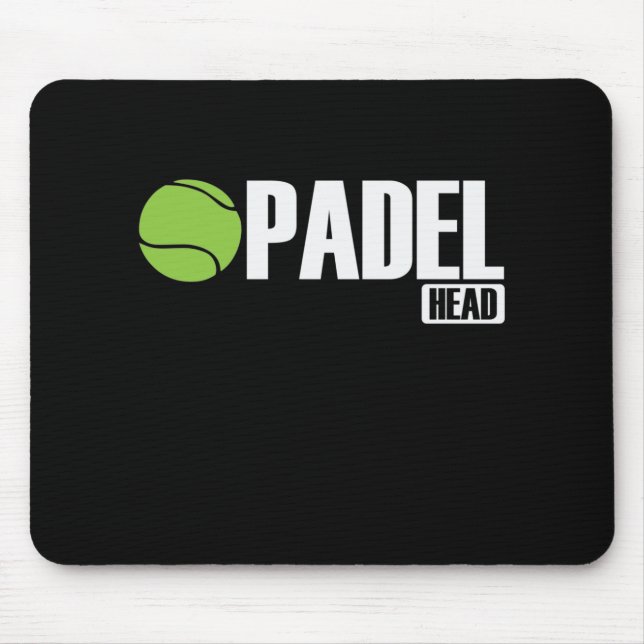 Padel Head Tennis Sport und Ball Mousepad (Vorne)