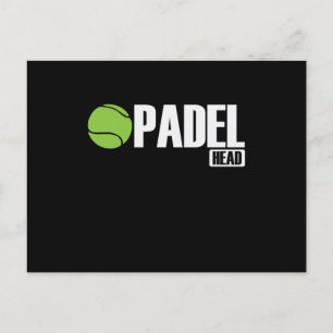 Padel Head Tennis Sport und Ball Postkarte
